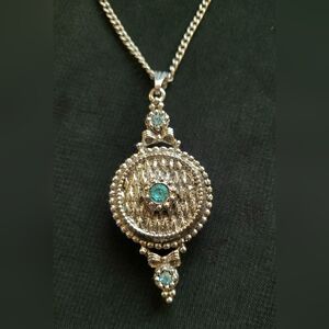 Large Vintage 1980's Perfume Locket Necklace